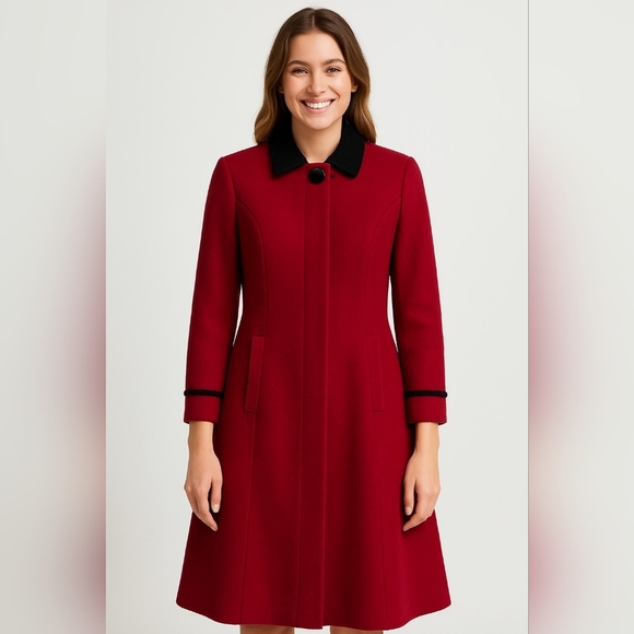 Offers Vintage Albert Nipon Red Long Coat - Picture 14 of 14